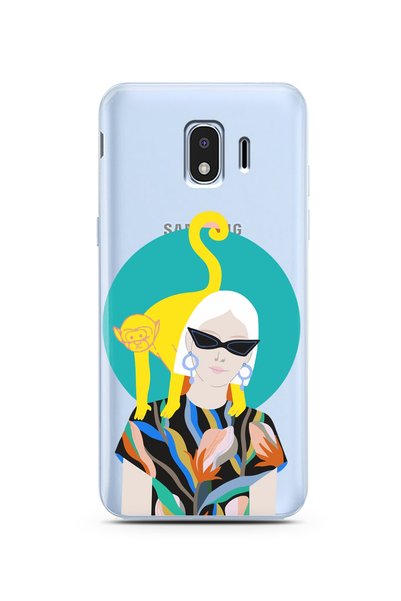 Spoyi Samsung J2 Pro Yellow Monkey Design Super Transparent Phone Case