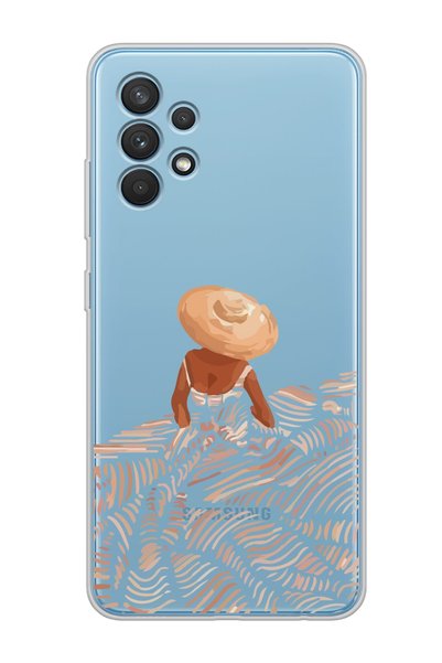 Spoyi Super Transparent Phone Case for Samsung A32 Skirt Design