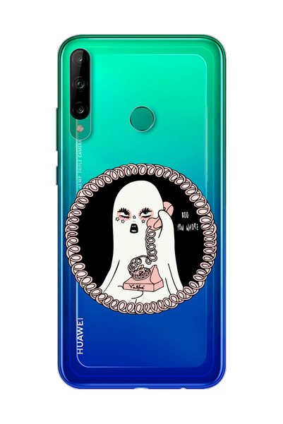 Spoyi Huawei P40 Lite E Ghost Design Super Transparent Phone Case