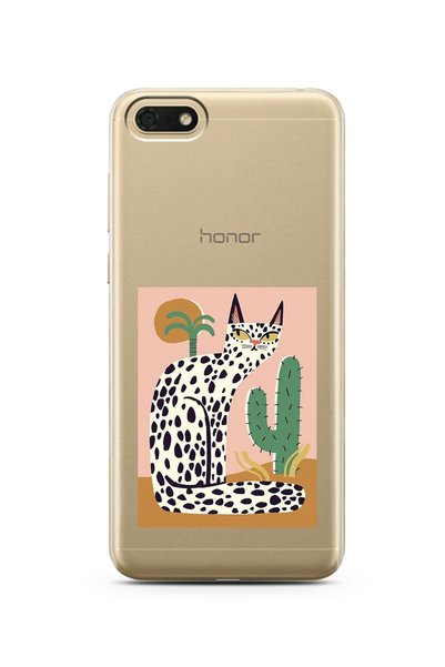Spoyi حافظة هاتف شفافة للغاية بتصميم قطة مصرية لهاتف Honor 7s