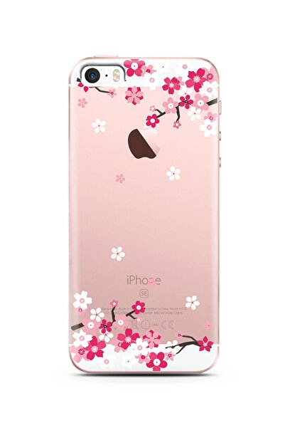 Spoyi Iphone 5/5s/se Art Sakura Tasarımlı Süper Şeffaf Telefon Kılıfı