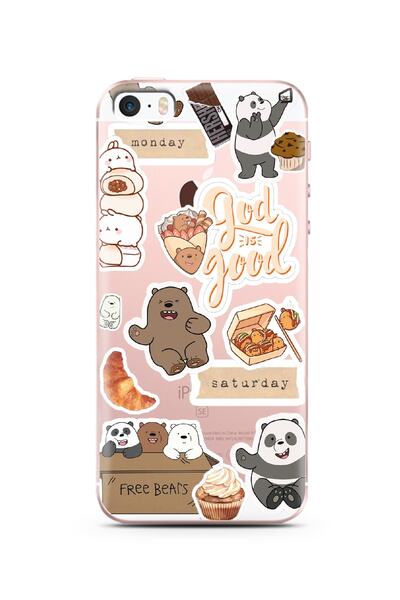 Spoyi Iphone 5/5s/se Sun Moon Tasarımlı Süper Şeffaf Telefon Kılıfı