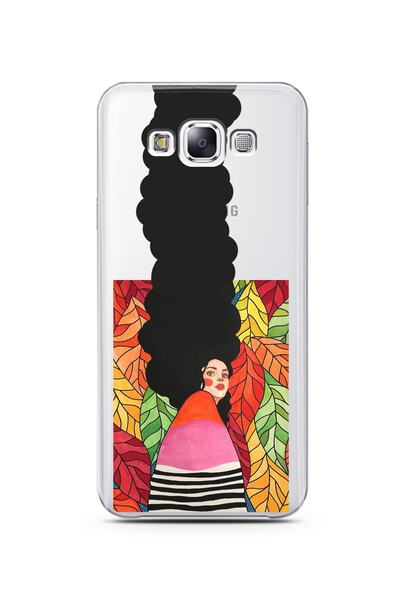 Spoyi Helena Designed Super Transparent Phone Case for Samsung E7 Long Hair