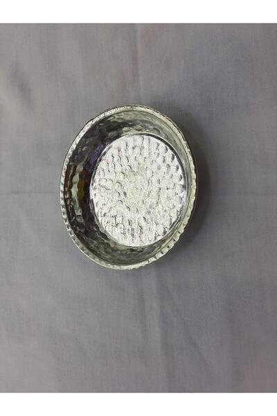 BATUR Mini Kahvaltı Çerezlik Bakır Servis Tabağı Beyaz