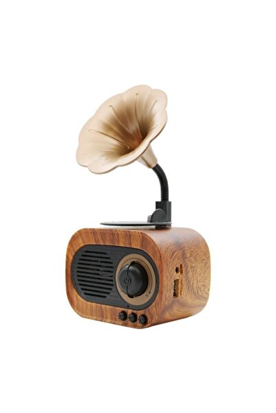 VOOKA Retro Nostalji B5 Gramafon Hoparlör Nostalji Yüksek Sesli Wirelles Blue...