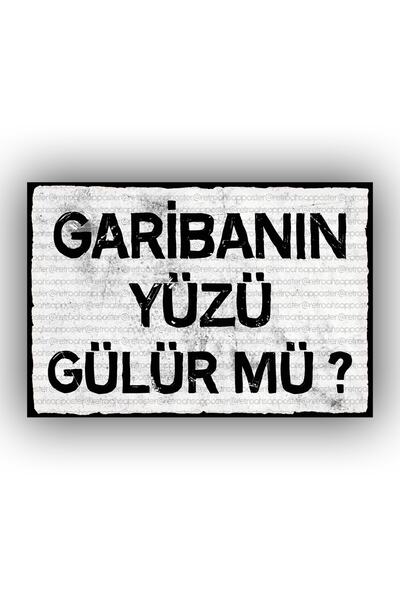 BiveSa "garibanın Yüzü Gülür Mü?" Ahşap Poster