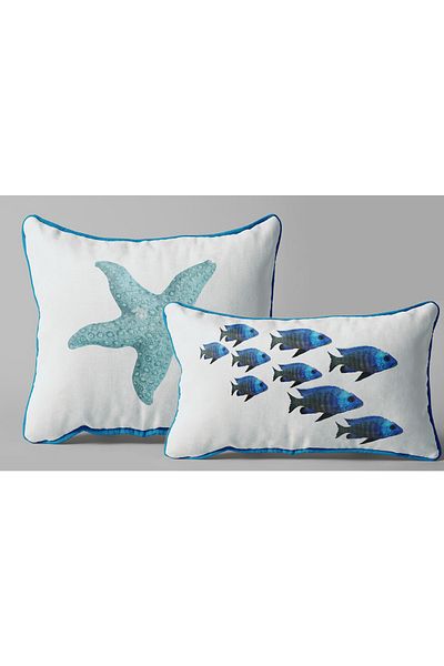 Alacastore Husa de perna Pesti Marin Steaua de Mare Vara Decorativa Dubla Husa de perna