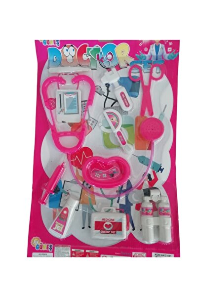 Genel Markalar 11 Parça Oyuncak Doktor Seti, Eğitici Doktor Set Pembe