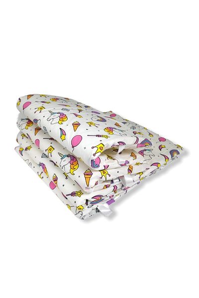 Bebek Özel Baby Kids Crib Edge Protection 80x130 4 Pieces Barrier Bumper For Crib