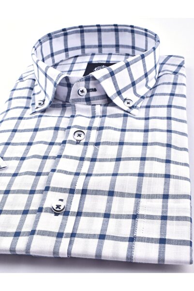 ADVANTE 2022- Kısa Kol Adv Ekose Regular Gömlek /bordo/3xl