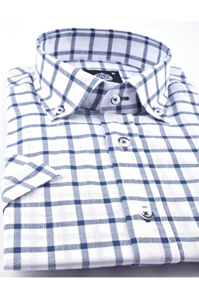 ADVANTE 2022- Kısa Kol Adv Ekose Regular Gömlek /bordo/3xl