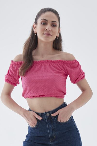 HLS Kadın Pembe Crop