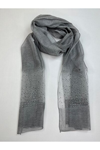 Nilbutik Düz Renk Ipek Taşlı Abiye Şal