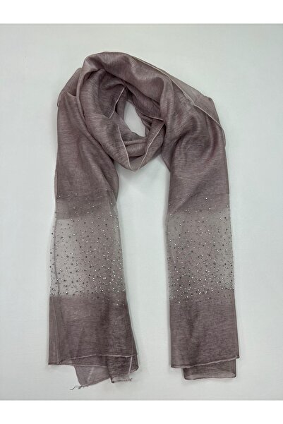 Nilbutik Düz Renk Ipek Taşlı Abiye Şal