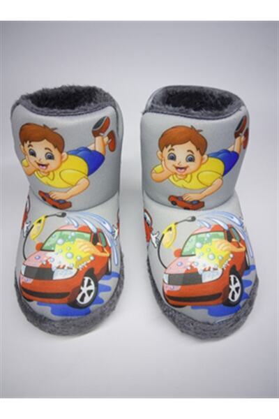 Settimo Gri Arabalı Baskılı Panduf