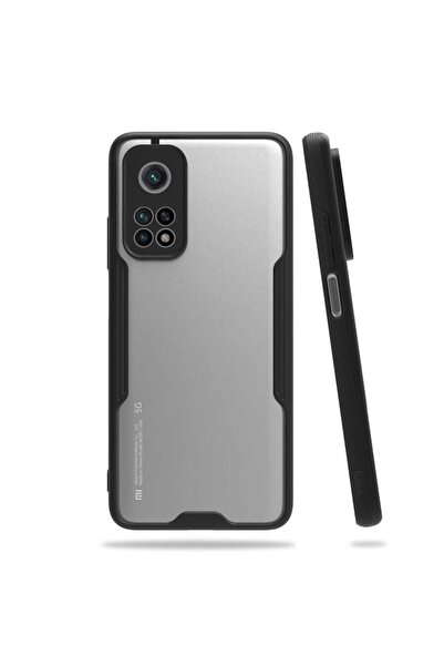 KVY Xiaomi Mi 10t Pro Tam Korumalı Renkli Kenarlı Parfe Kılıf Ekran Koruyucu