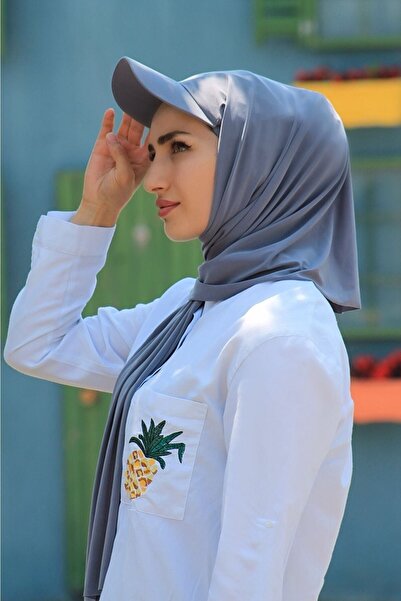 Amisos Bone Şal Hazır Tesettür Giyim Şapkalı Boneli Hazır Şal Hijab Renkli Te...