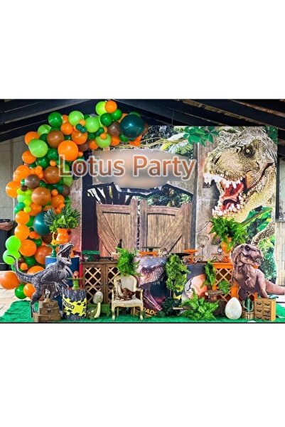 LOTUS PARTY 60 Pieces Safari Themed Balloon Chain Set ( Light Green - Orange ...