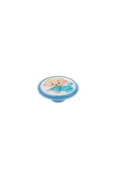 Eren Kardeşler Hırdavat Çocuk Odası Mavi Bebek Dolap Mobilya Düğme 55 Mm 1 Ad...