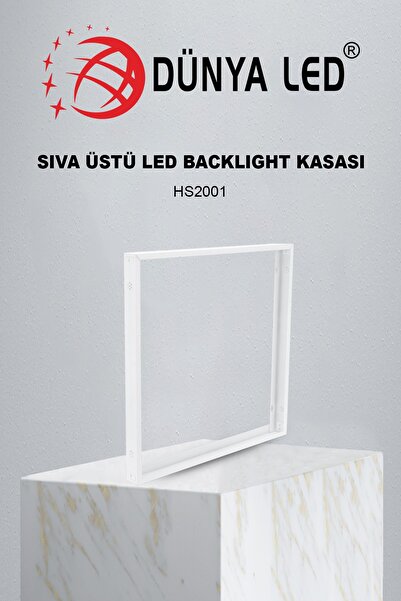 DÜNYA LED Hs.2001-b Sıva Üstü Led Panel Boş Kasa 4cm Yükseklik 60x60 Beyaz Renk Kolay Montaj Ve Kullanım