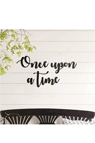 AVMmarketim Once Upon A Time Duvar Süsü Duvar Yazısı Dekoratif Ahşap Duvar Süsü