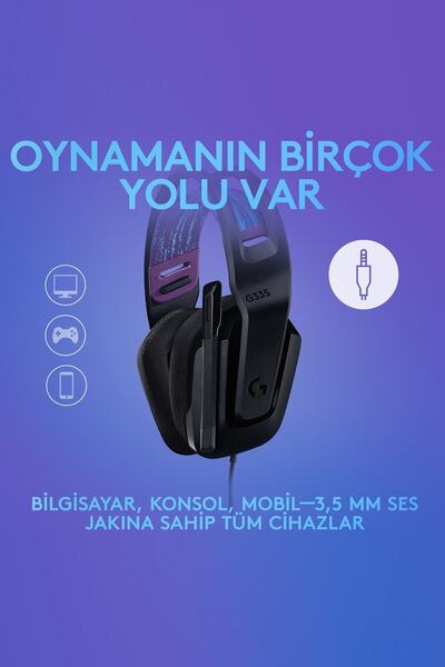 logitech G G335 Kablolu Oyuncu Kulaklığı - Siyah