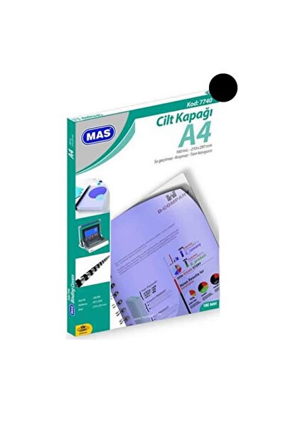 Mas 774003 A4 Siyah 100 Adet Cilt Kapağı