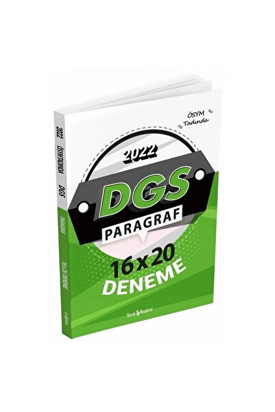 Tercih Akademi Yayınları 2022 Dgs Paragraf Sözel Bölüm 16x20 Deneme