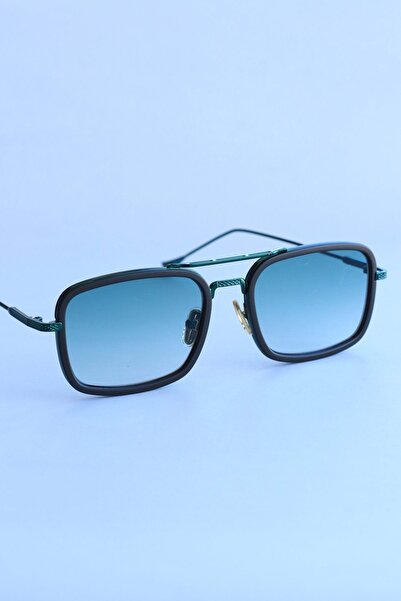 LOOKUP Unisex Sunglasses Uv400 Protection New Model Green Handle Green Rectangular Frame Vintage Style