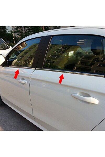 BTM OTOMOTİV Citroen C Elysee Krom Cam Çıtası 4 Parça 2012 Üzeri Paslanmaz Çelik