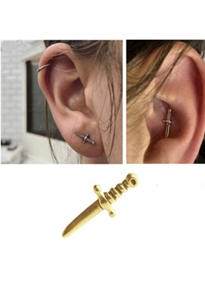 TakıConcept Cerrahi Çelik Kılıç Tragus Helix Piercing