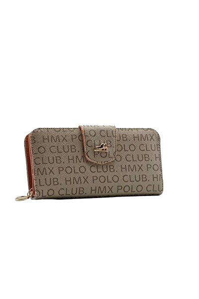 DUYGUSHOESBAG محفظة نسائية ذات حجرة مزدوجة بسحاب مقاس كبير مع غطاء مكتوب