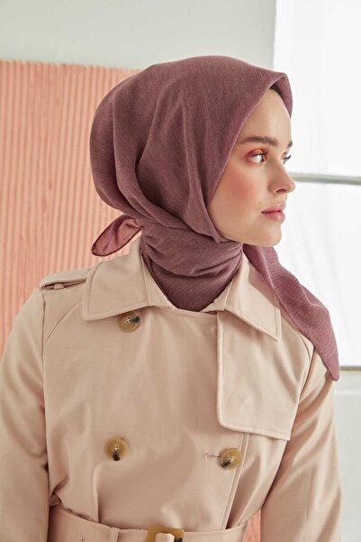 MİRAY Cotton Özel Pano Serisi Gül Kurusu-2 Pamuk Eşarp