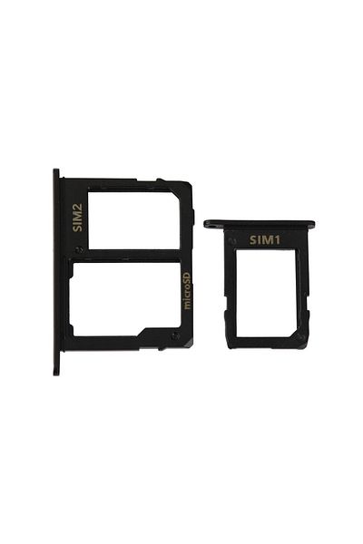 tekyerdenal Samsung Galaxy J7 Pro 2017 J730 Compatible Sim Card Tray Black Pair
