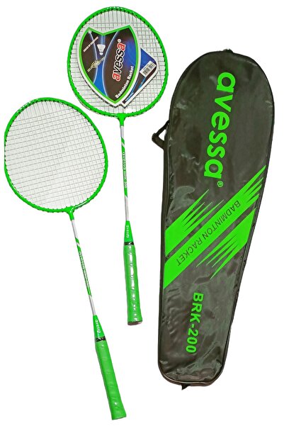 AVESSA Badmington Orta Seviye Raket Seti Çantalı Yeşil