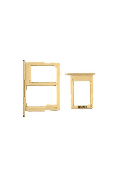 tekyerdenal Gold Dual Samsung Galaxy J7 Prime G610 Compatible Sim Card Tray