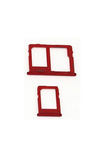 tekyerdenal Samsung Galaxy J4 Plus J415 Compatible Sim Card Tray Red Pair