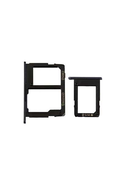 tekyerdenal Samsung Galaxy J7 Prime G610 Compatible Sim Card Tray Black Pair
