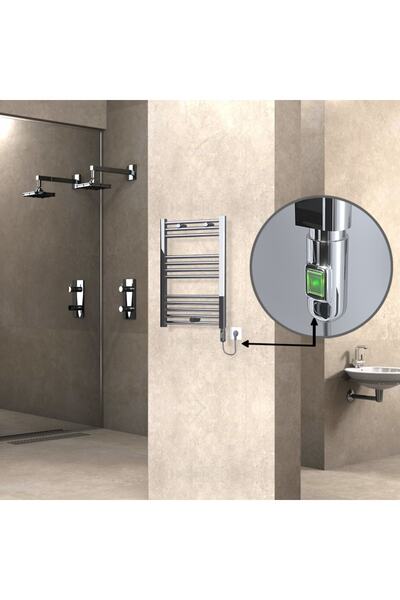 Radiva Haiti Elektrikli Havlupan 200 Watt 500x700 Düz Krom (on/off Düğmeli)