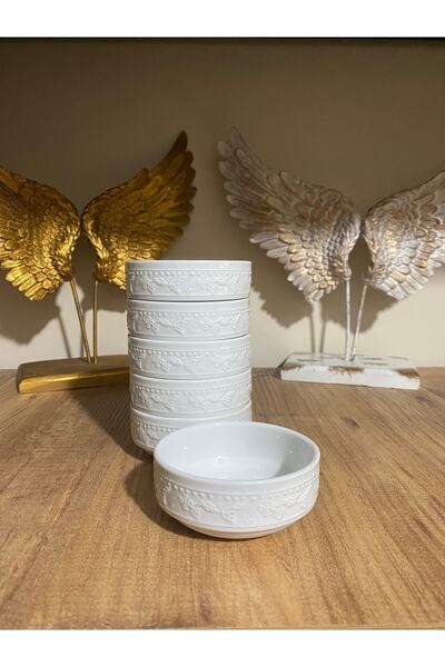 ZAGİ 6'lı Porselen Orta Boy Sosluk&reçellik 8 Cm