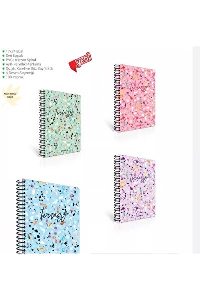 ÇINAR DEFTER - 17 X 24 100 Yaprak Çizgili Defter Sert Kapak Spiralli