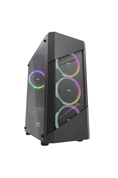 Dark Flash Darkflash Pollux Mesh Mid Tower 80+br Rgb Atx 650w Psu Siyah Kasa