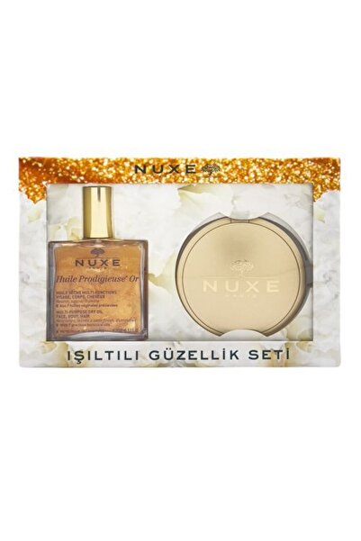 Nuxe Huile Prodigieuse Or Altın Parıltılı Kuru Yağ 100 Ml + Bronzlatıcı Pudra...