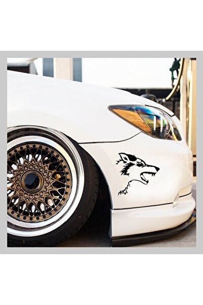 RS AUTO AKSESUAR ملصق ممتص الصدمات الذئب