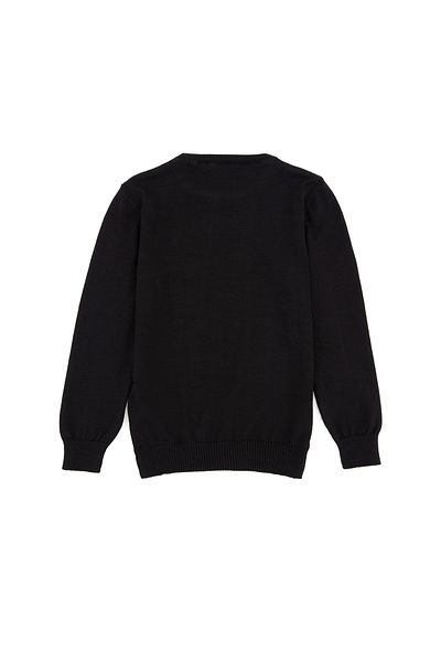 U.S. Polo Assn. Ecb01-sk21 Pulover negru simplu pentru bărbați, cu mânecă lungă, cu gâtul turn