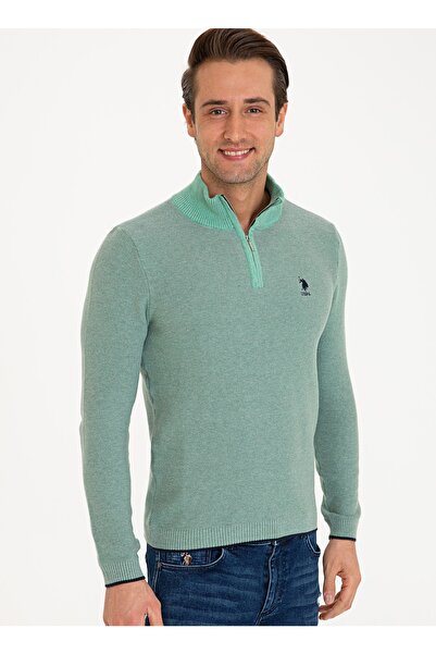 U.S. Polo Assn. سترة Salamanka ذات الياقة الواقفة بقصة ضيقة للرجال