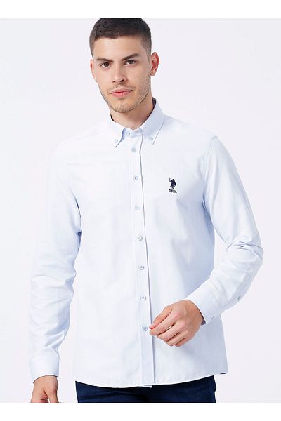 U.S. Polo Assn. Gombgalléros világoskék férfi ing Nova022y