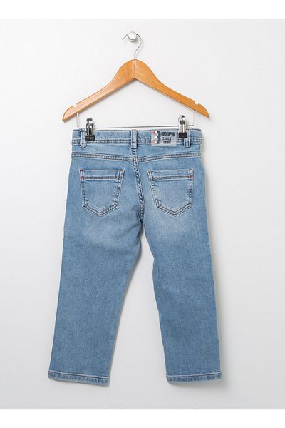U.S. Polo Assn. Pantaloni albaștri din denim pentru băiat - talie normală Mıkelkıds