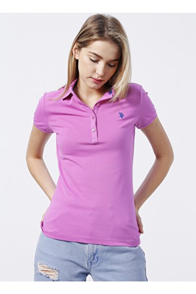 U.S. Polo Assn. Gtp-ıy022 Γυναικείο μπλουζάκι με γιακά πόλο με τυποποιημένο σ...