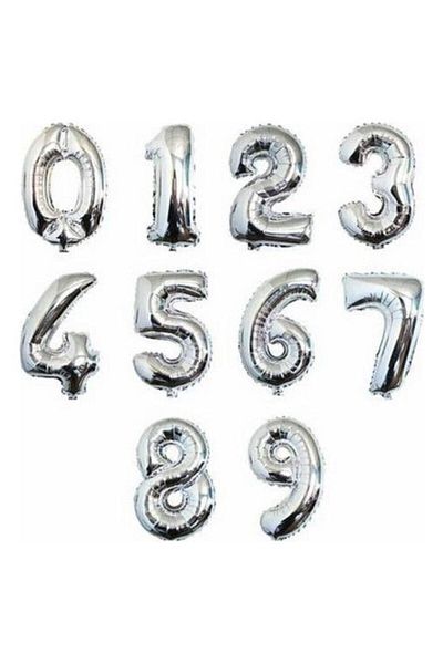 Happyland Largest Size Balloons Number 2 40 Inch 100 Cm Silver Foil Balloon